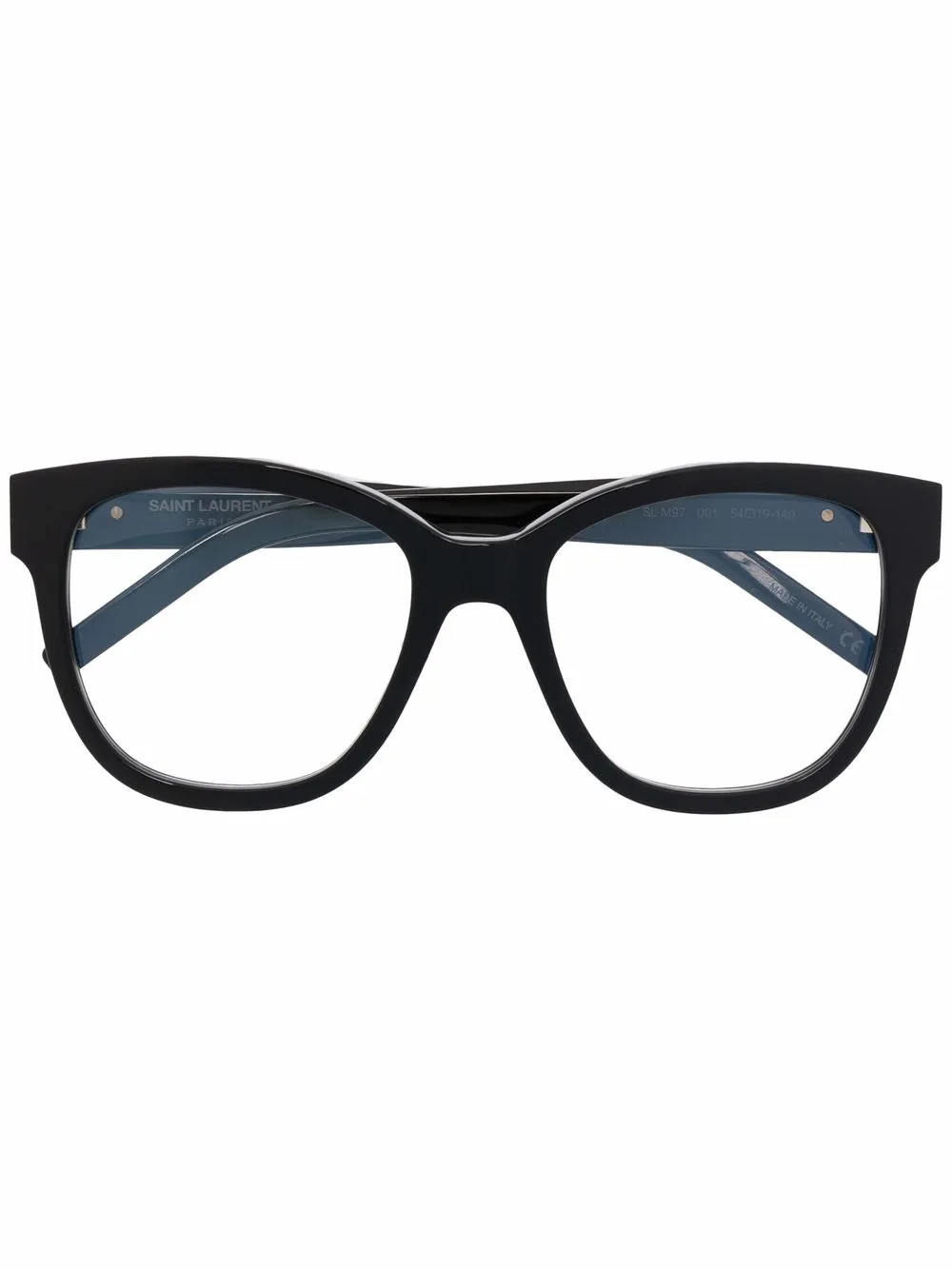 polished-effect oversize-frame glasses | Farfetch Global