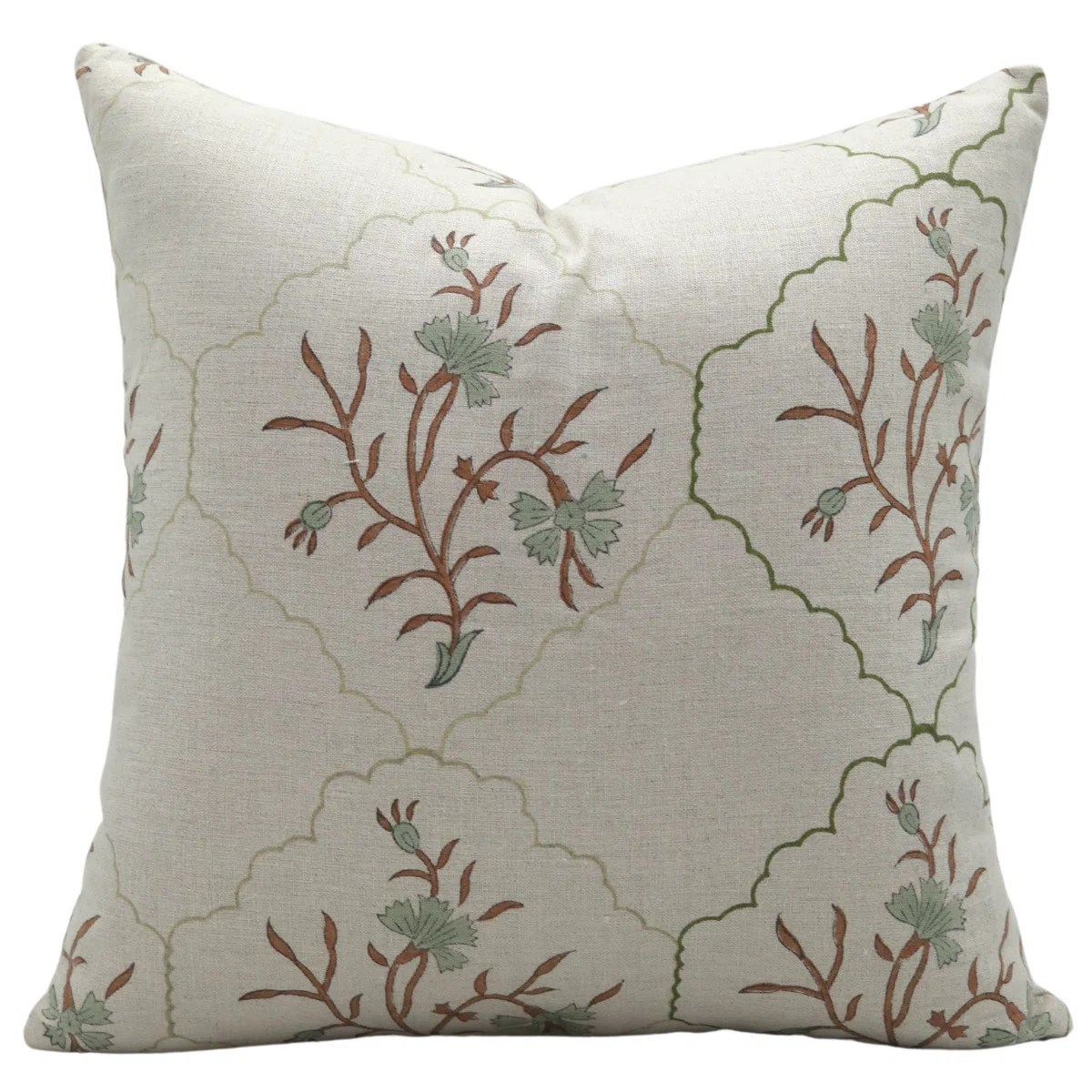 Floral Linen Indoor/Outdoor Reversible Pillow Cover | Wayfair North America