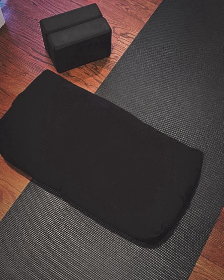 I’m glad I have these yoga props at home because even on days when it’s tough to move at all (today for example) it’s a little easier to get motivated. My 30 minute restorative stretch was a complete struggle, but I did it 😖🥳

I bought it all on Amazon pretty inexpensively and it’s gotten lots of use: a yoga mat, bolster and blocks. If you don’t use a fitness streaming app there are a lot of free videos on YouTube that can guide you through. 

#LTKfindsunder100 #LTKfitness #LTKover40