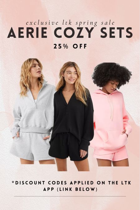 Grab one or two of these cozy sets from aerie on sale!! They are so soft and comfortable 💗

AERIE // 25% Off sitewide
promo // SPRINGLTK
 

#LTKfindsunder50 #LTKSpringSale #LTKsalealert