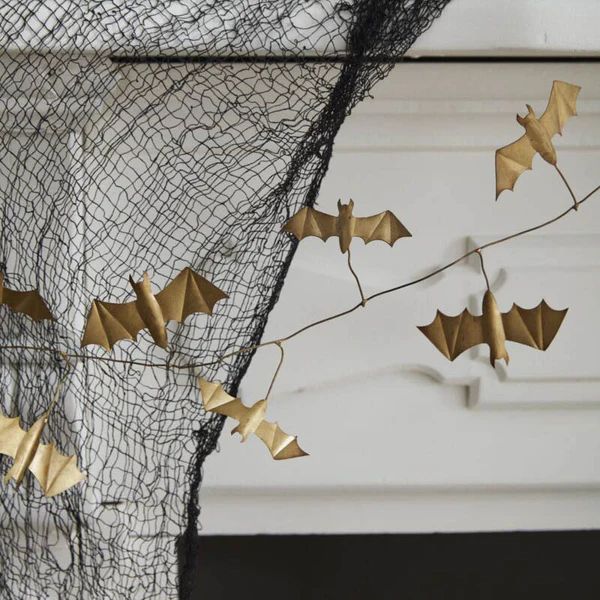 Winged Bat Gold Garland Set of 2 | Paynes Gray