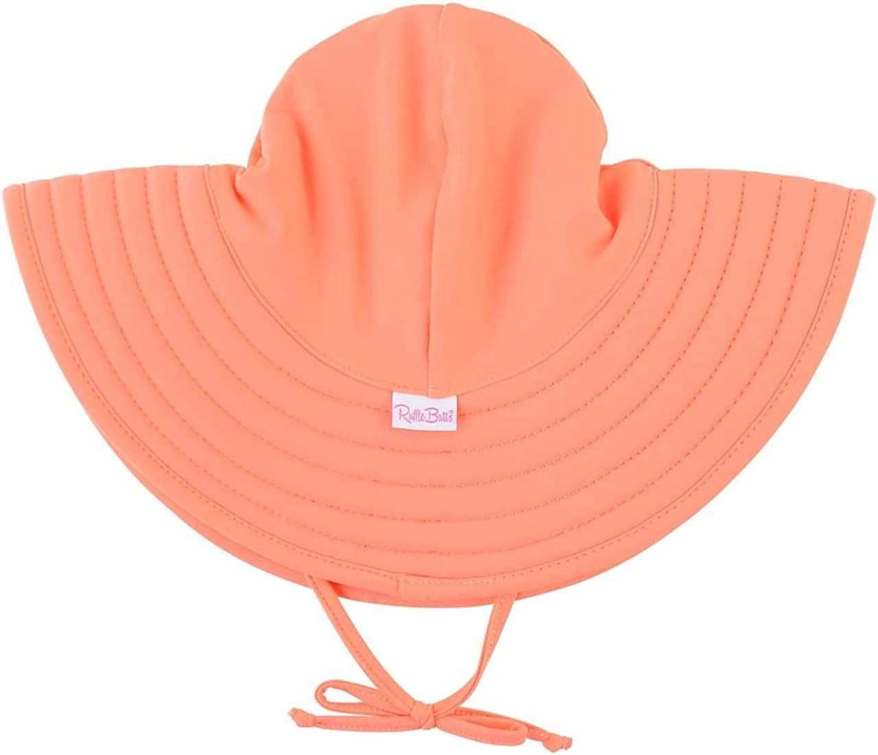RuffleButts® Baby/Toddler Girls UPF 50+ Sun Protective Wide Brim Swimwear Sun Hat | Amazon (US)
