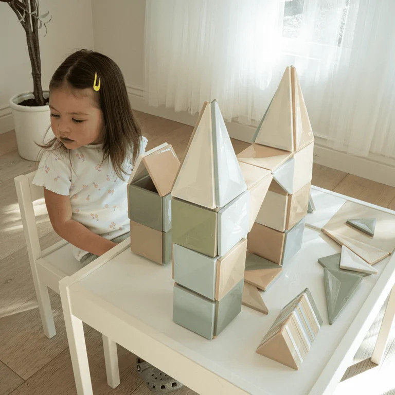 Square House 60 Piece Set 60pcs Magnet Building Tiles Opaque Magnetic 3D Blocks Construction | Walmart (US)