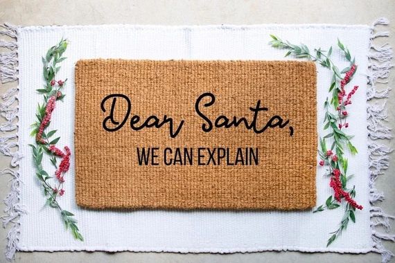Dear Santa We Can Explain Christmas Doormat  Cute Doormat | Etsy | Etsy (US)