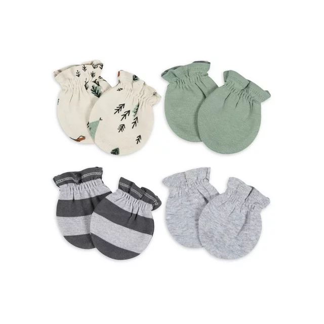 Gerber Baby Boy Mittens, 4-Pack, Sizes Newborn - 0/3 Months | Walmart (US)