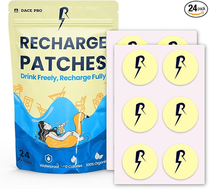 The Recharge Patch 24-Pack: Recovery Patches Cruise Essentials 2026 Women Festival Essentials Tra... | Amazon (US)