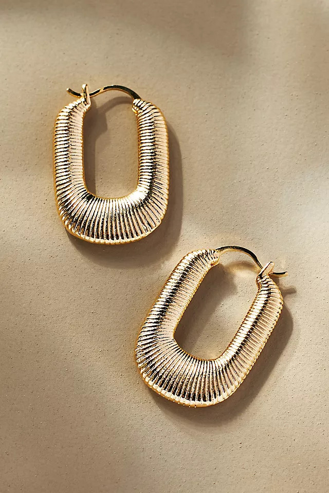 Ribbed Hoop Earrings | Anthropologie (US)