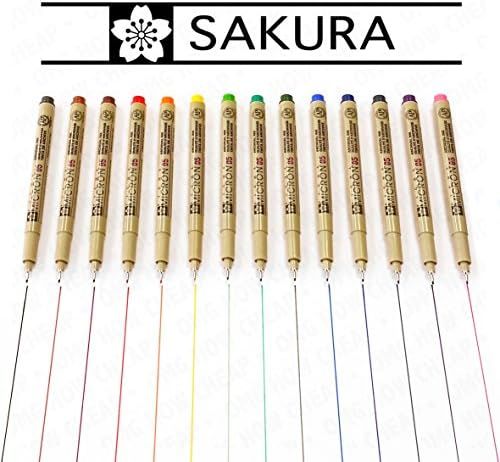 Sakura Pigma Micron - Colour Pigment Fineliners - Set of 14 - 0.5mm | Amazon (US)