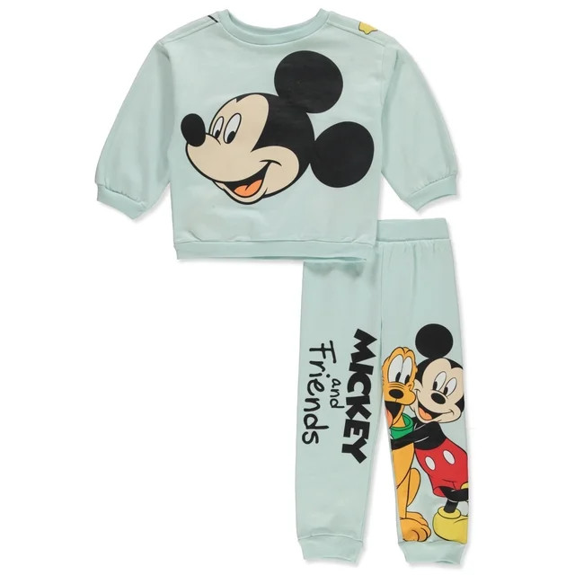 Disney Mickey Mouse Boys' 2-Piece Joggers Set Outfit - mint, 4t (Toddler) | Walmart (US)