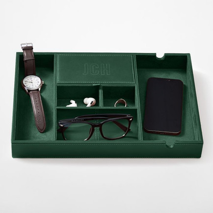 Mark and Graham Leather Valet Tray