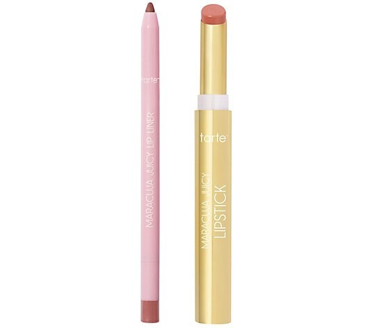 tarte Maracuja Juicy Lipstick & Lip Liner Set - QVC.com | QVC