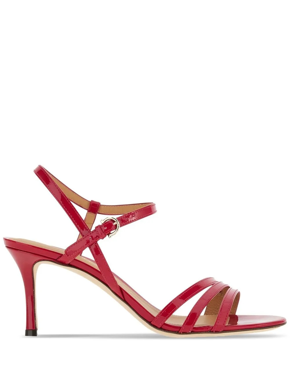Ferragamo high-shine finish 70mm sandals - Red | Farfetch Global
