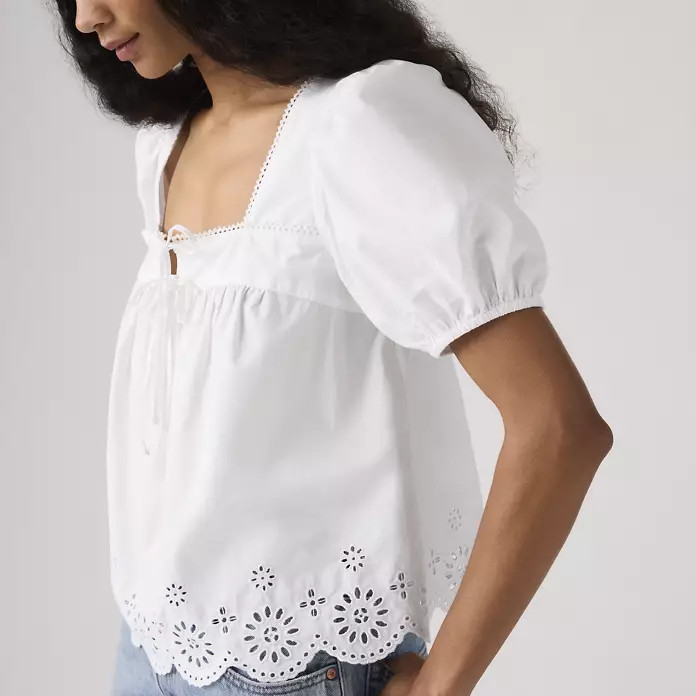 Darling Short-sleeve Cutwork Blouse | Levi's US