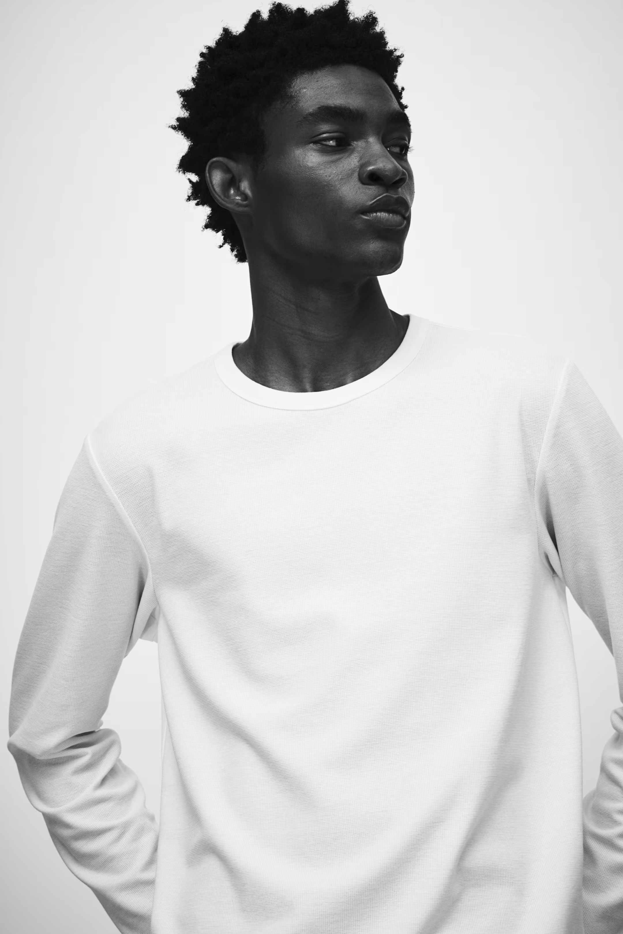 Regular Fit Long-Sleeved Waffled Shirt | H&M (US + CA)