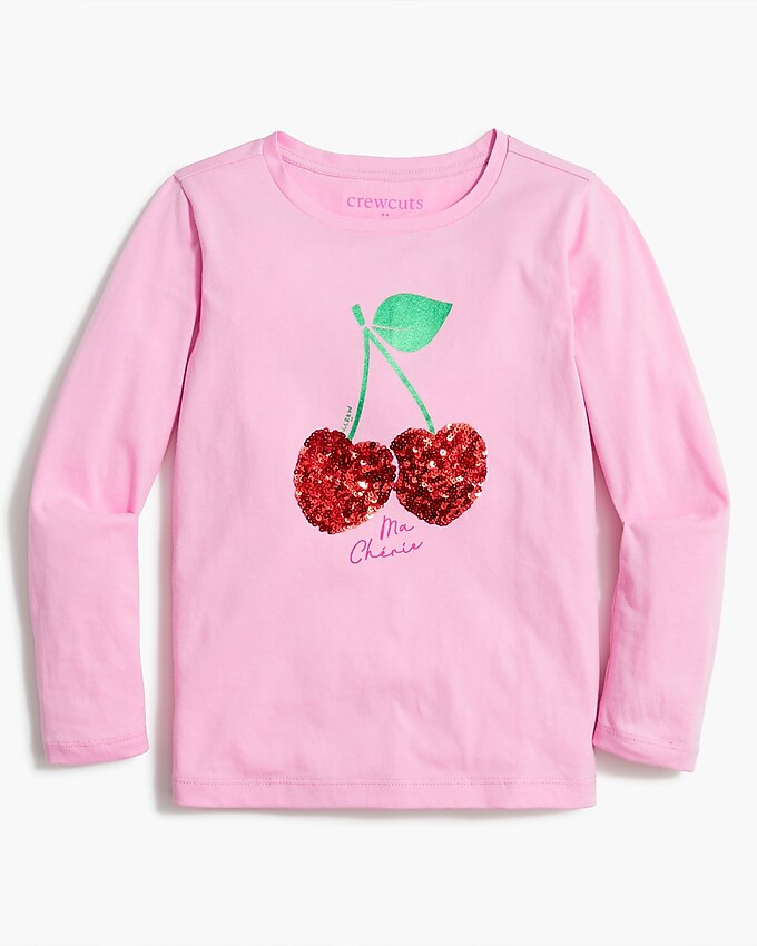 Girls' long-sleeve "ma cherie" graphic tee | J.Crew Factory