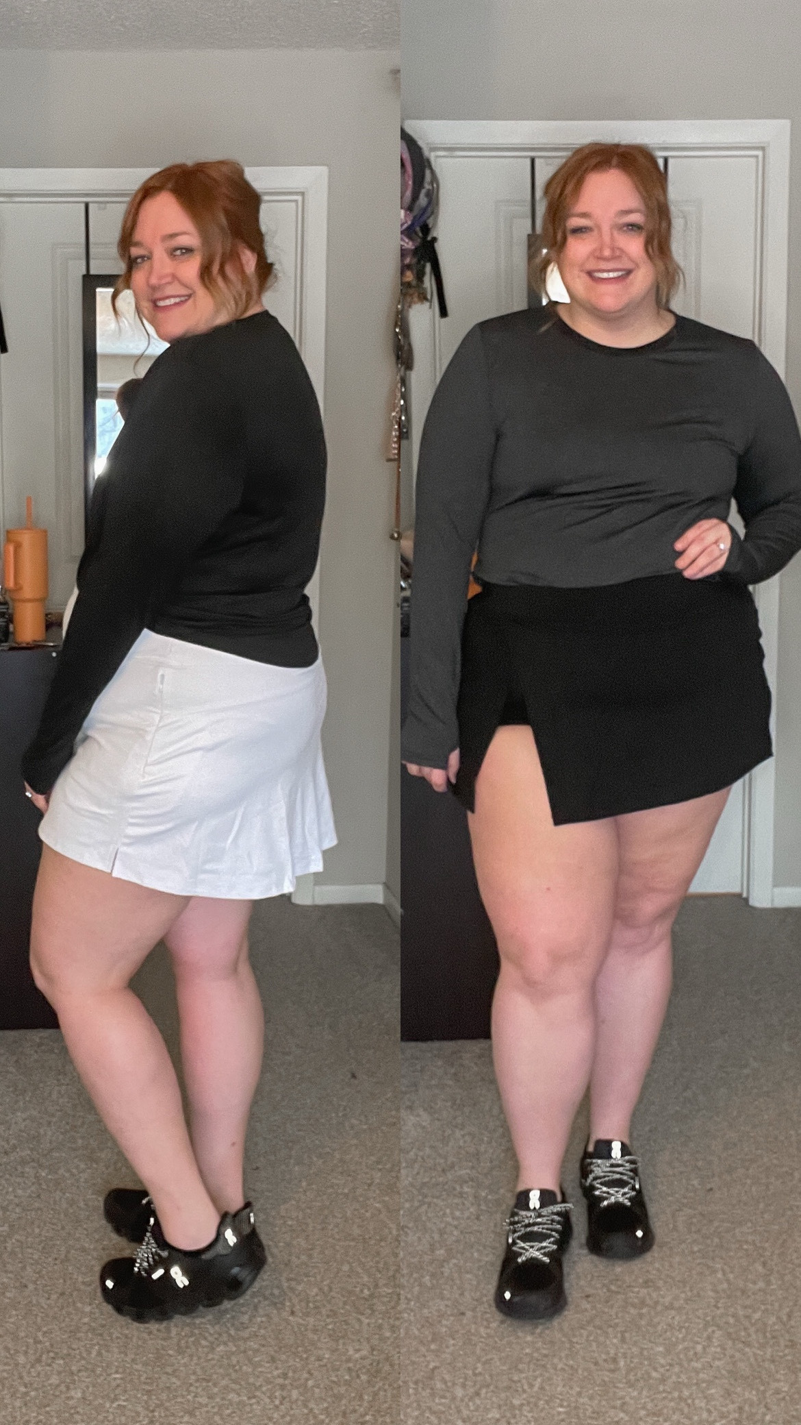 Some athletic skort looks for tennis, golf, pickleball or even just hanging  outside.
Wearing XXL

#LTKFitness #LTKMidsize #LTKActive