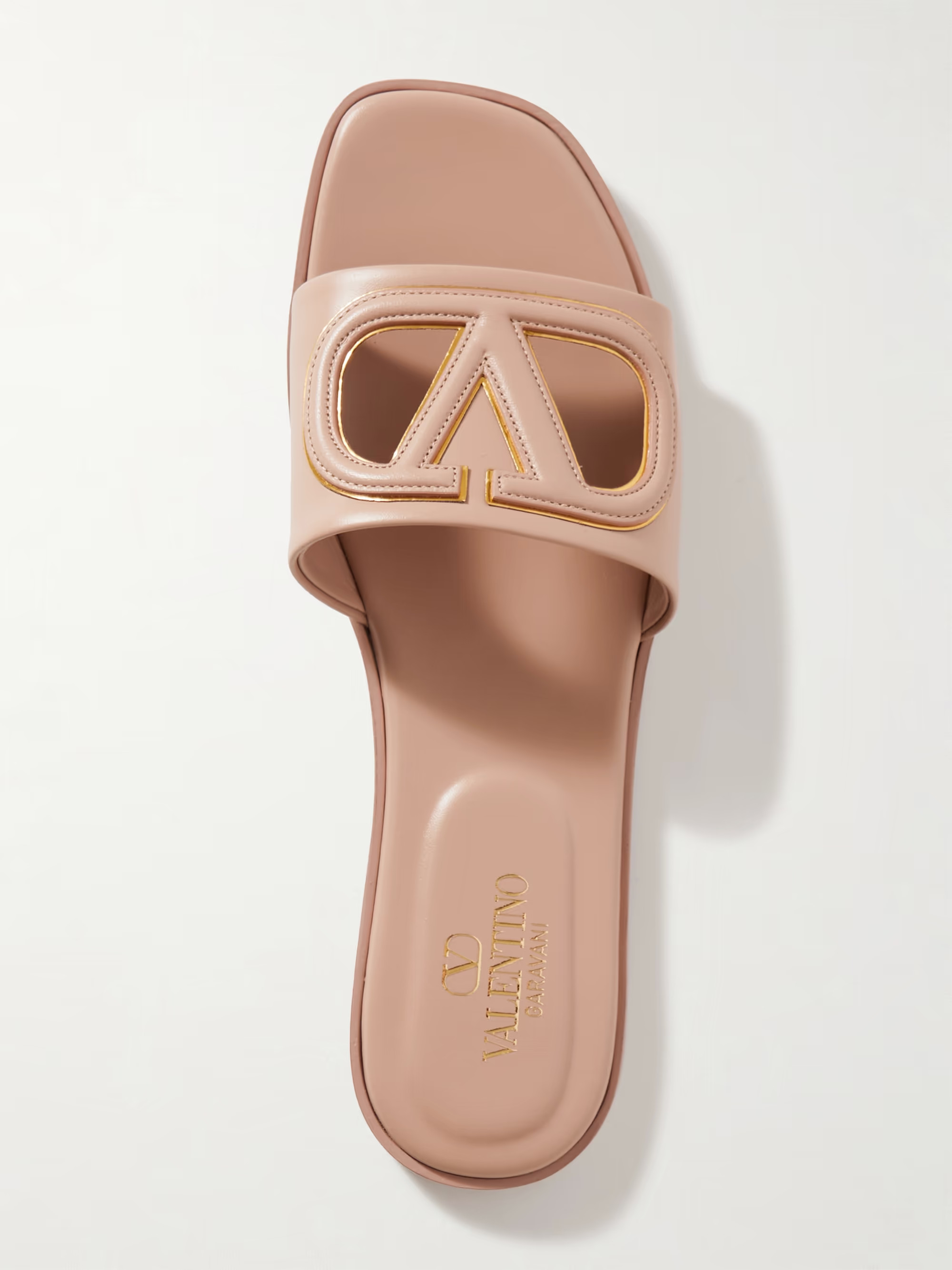 VLOGO cutout leather slides | NET-A-PORTER (US)