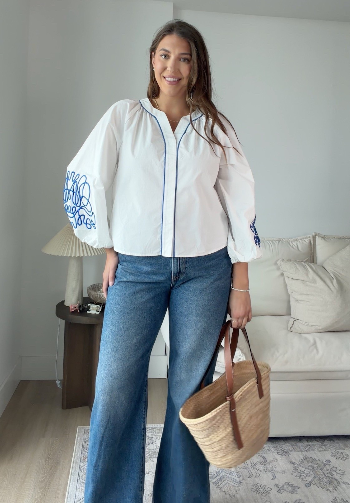 blue trim blouse + denim 💙

amazon top, blue trim blouse, white blouse, denim outfit, wide leg jeans, casual chic, easy outfit

#LTKTravel #LTKgrwm #LTKMidsize