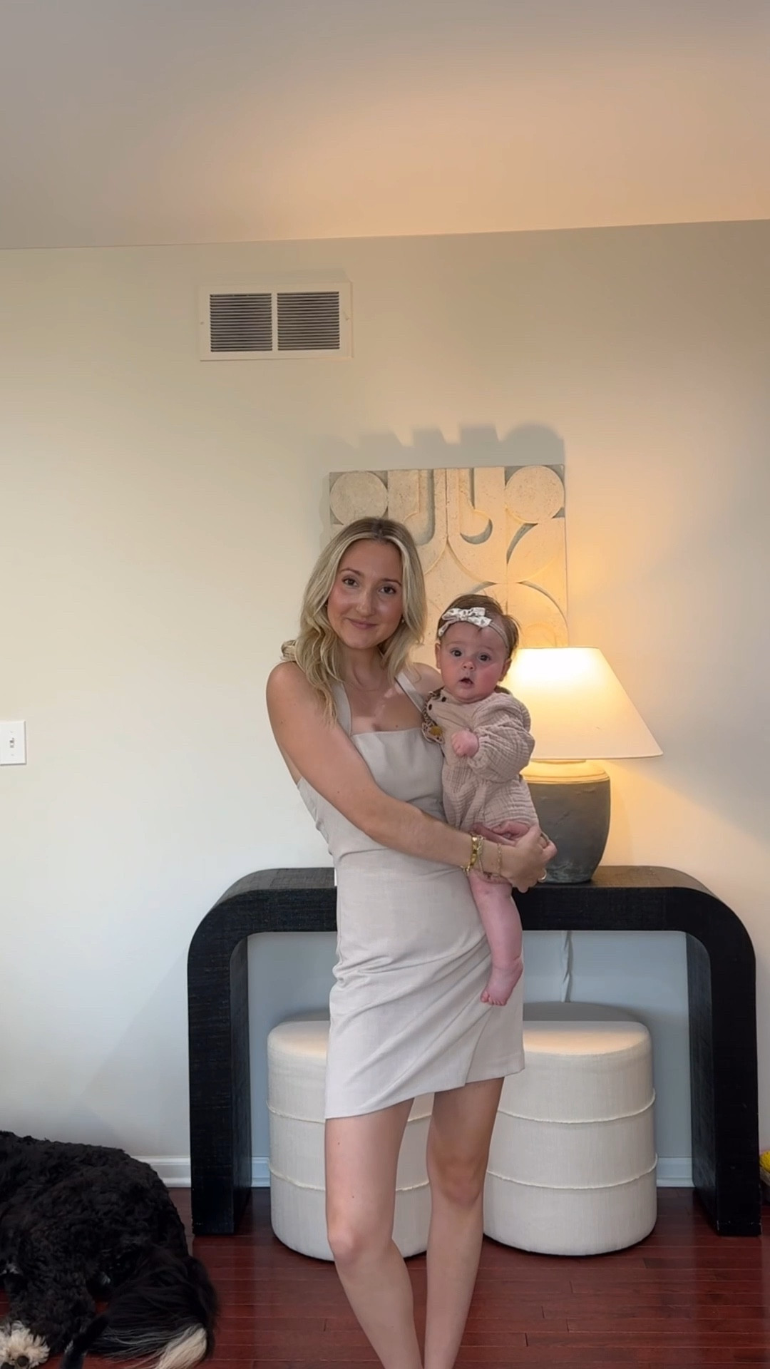 Linen baby shower dress 💐 wearing xs