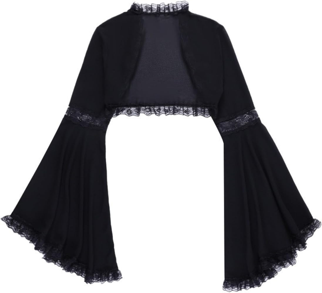Bolero Shrug Black Lace Crop Top for Women Goth | Amazon (US)