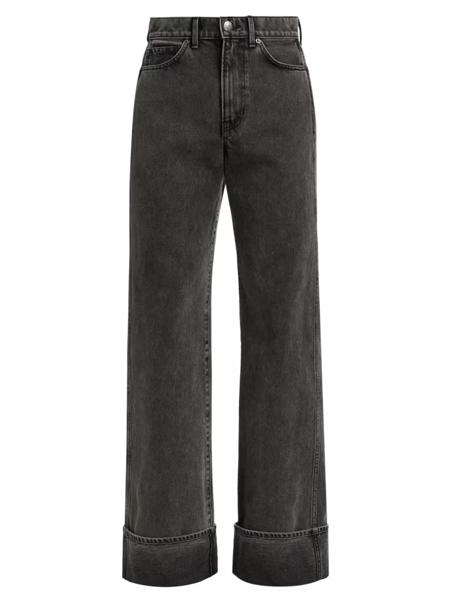 Veronica Beard Taylor High-Rise Wide-Leg Jeans | Saks Fifth Avenue | Saks Fifth Avenue