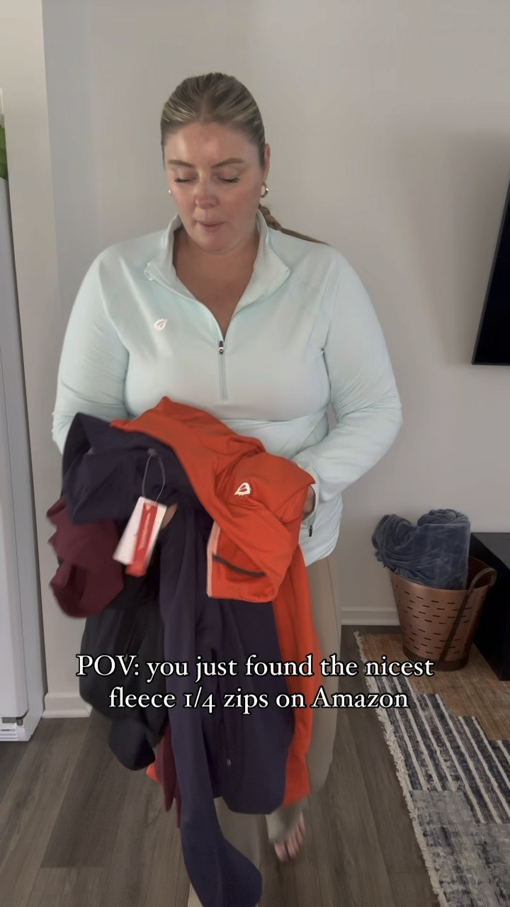 Found these fantastic fleece, 1/4 zips on Amazon! These are going to be perfect for the crisp outdoor runs/walks to come. Also, look at these stunning colors available!

I’m in a 3X. These are meant to fit tight for training outdoors! 

Winter gear, outdoor training, running clothes, plus size fashion, workout wear

#LTKPlusSize #LTKFitness #LTKActive