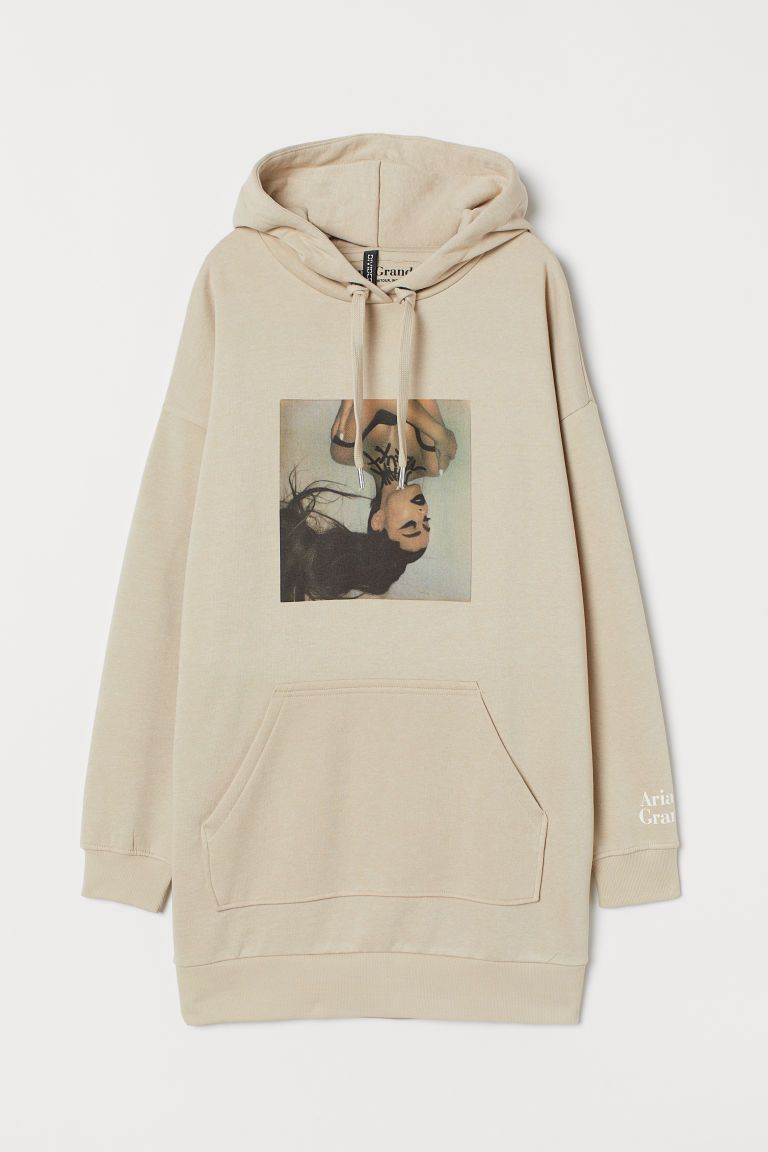 H & M - Oversized hooded top - Beige | H&M (UK, MY, IN, SG, PH, TW, HK)