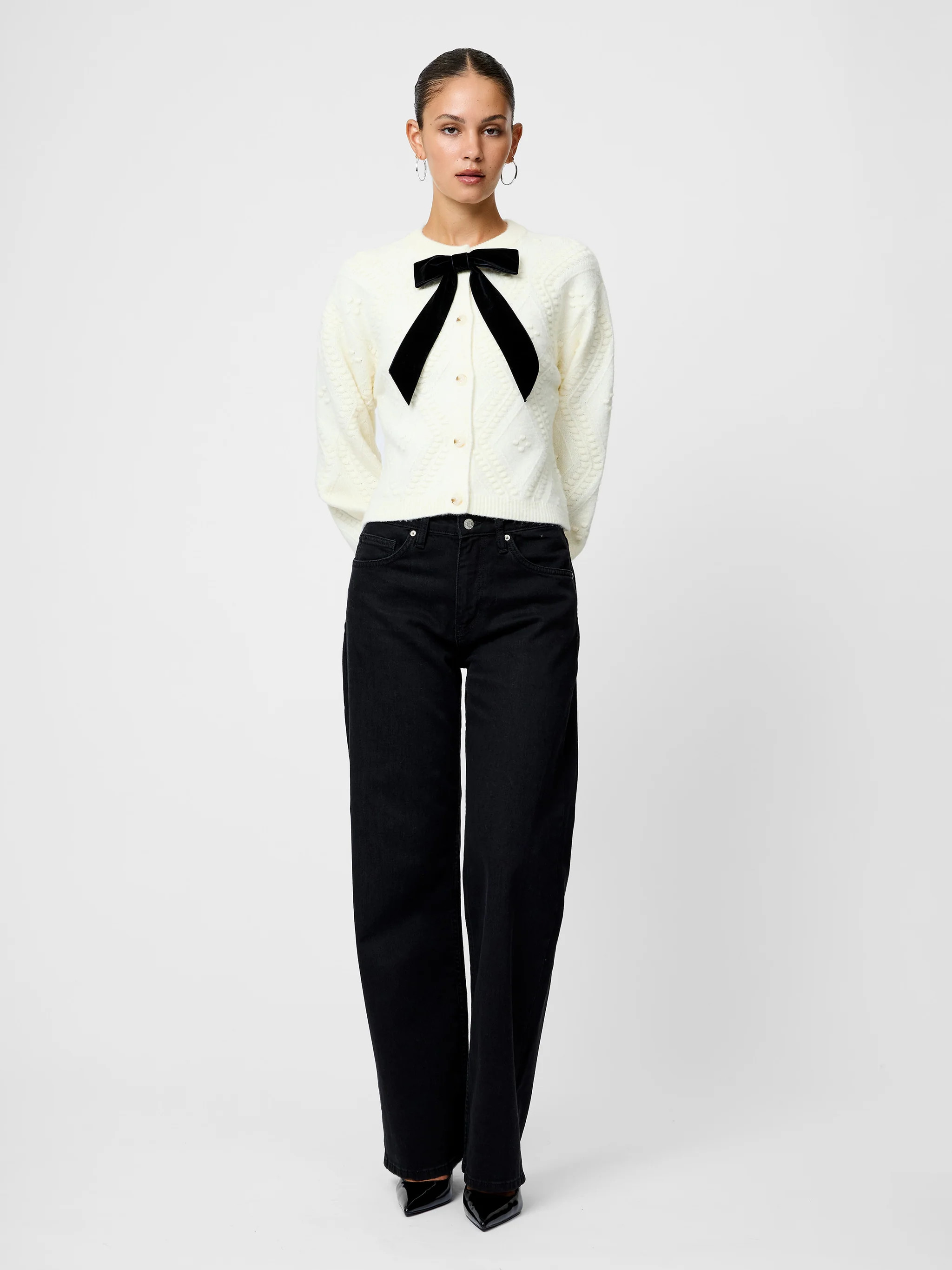 Kitty Bobble Contrast Cardigan | French Connection (US)