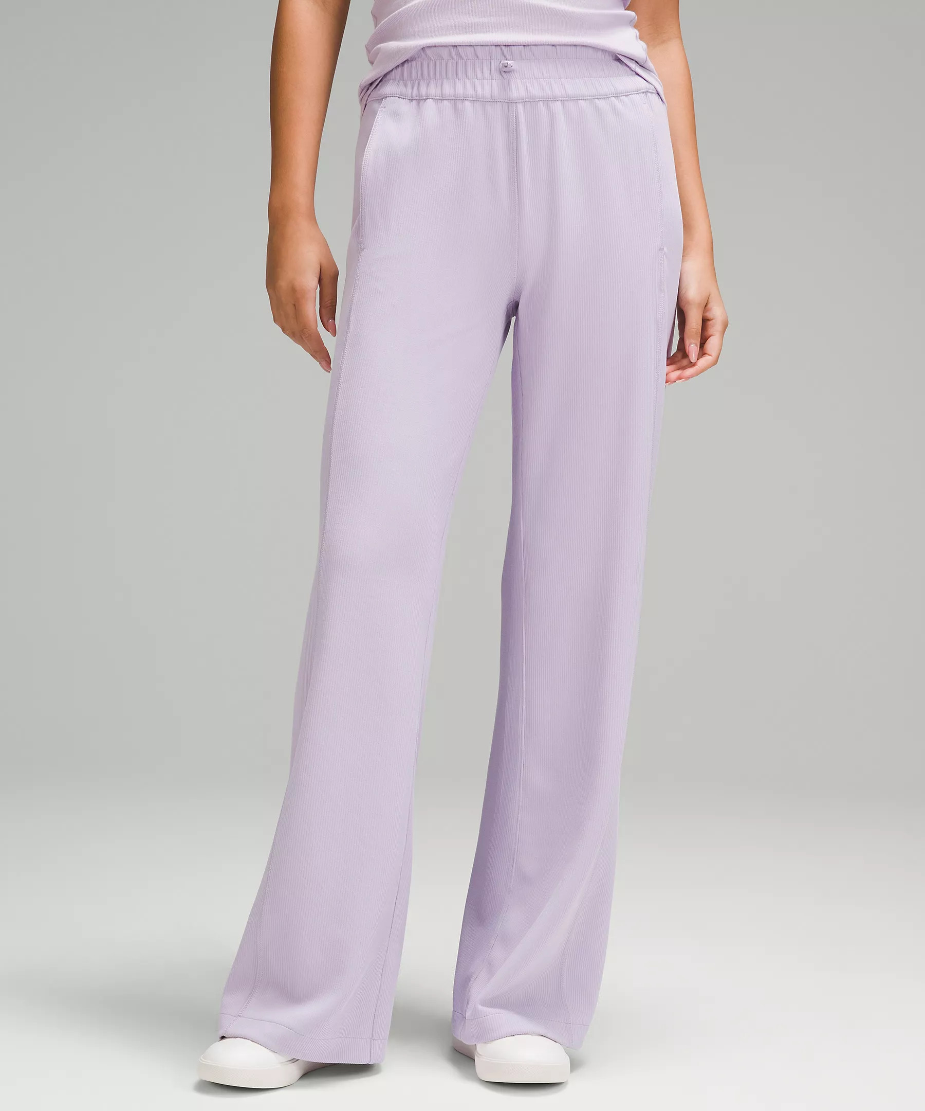 Ribbed Softstreme Mid-Rise Pant 32" | Women's Pants | lululemon | Lululemon (US)