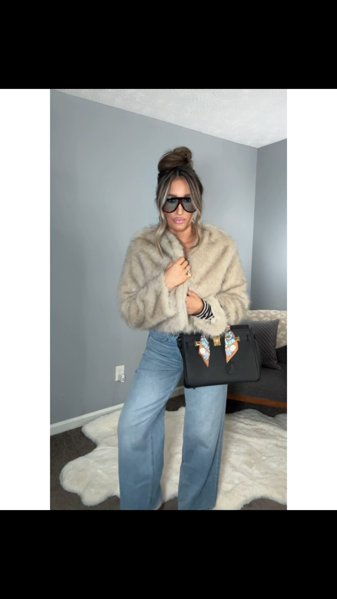 TWENTY SIX DOLLAR FAUX FUR 

👏🏼👏🏼👏🏼

This jacket is too good! Long enough sleeves for me (this never happens) 

Size Large
Top Medium (size up!)
Jeans 28

#LTKSaleAlert #LTKWorkwear #LTKTravel