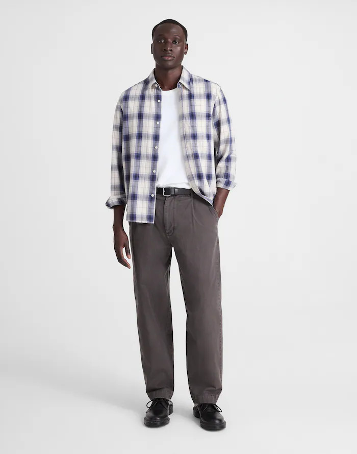 Pleated Twill Trousers | Madewell