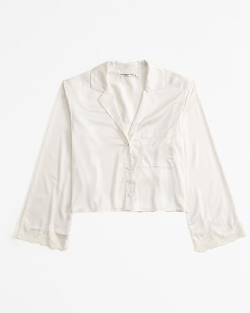 Lace and Satin Sleep Shirt | Abercrombie & Fitch (UK)