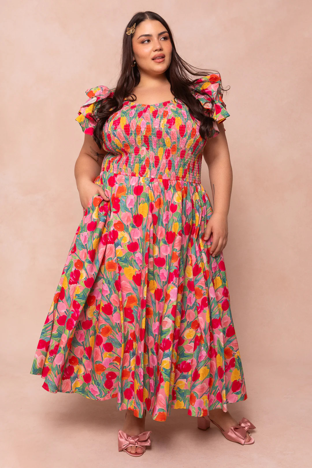 Hattie Dress in Tulips | Ivy City Co