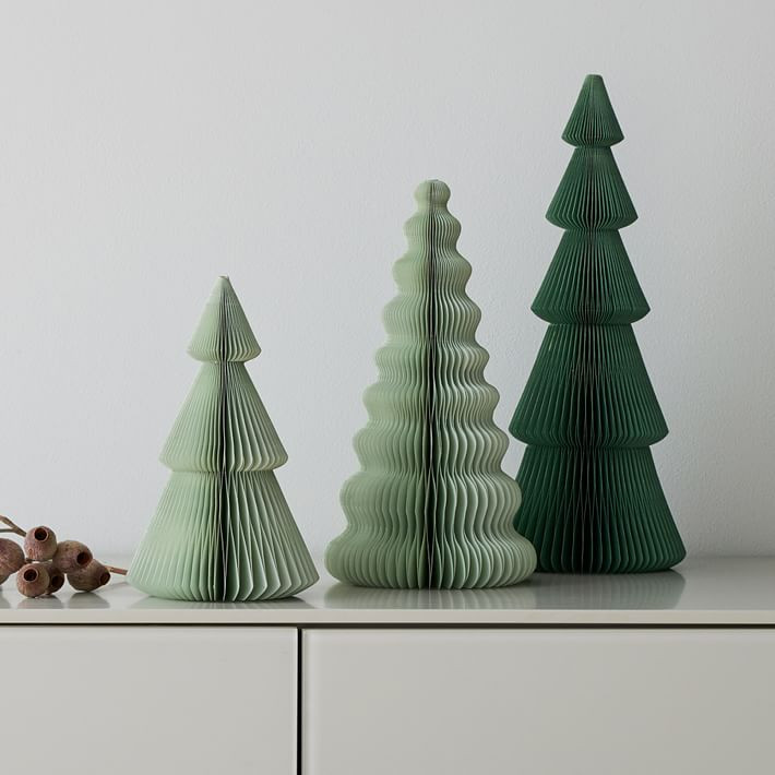 Neutral Accordion Paper Trees | West Elm (US)