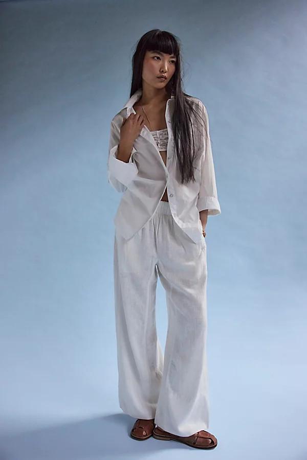 Day's End Linen Pull-On Pants | Free People (Global - UK&FR Excluded)