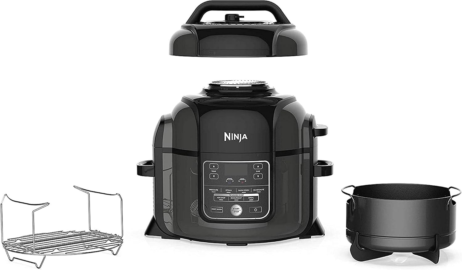 NINJA OP301 Foodi 9-in-1 Pressure, Slow Cooker, Air Fryer and More, with 6.5 Quart Capacity and 4... | Amazon (US)