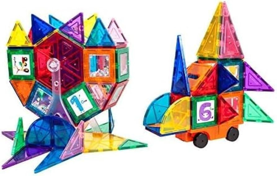 PicassoTiles 120pc Master Builder Magnetic Building Block Construction Set Toy Blocks with Ferris... | Amazon (US)