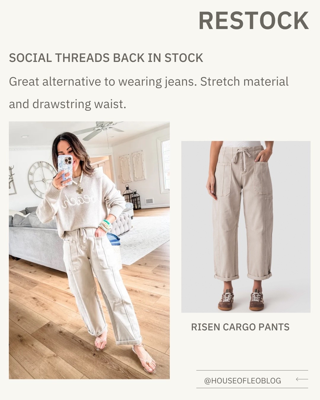 Wearing 25 cargo pants. Small beach sweater.

#LTKPetite #LTKOver40