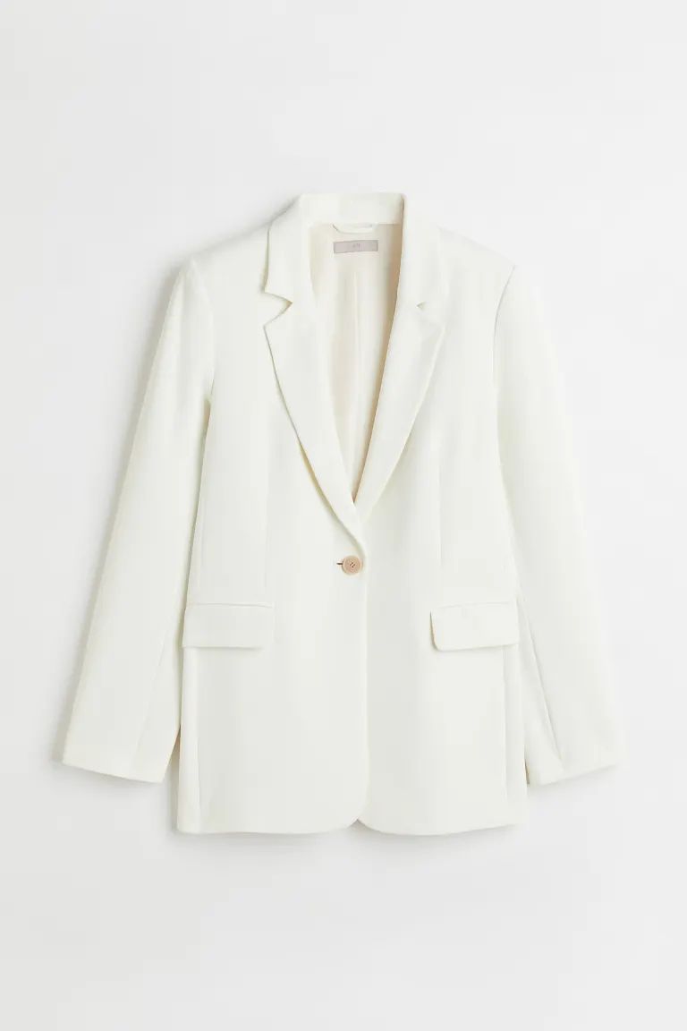 Conscious choice  Single-breasted jacket in woven fabric. Notched lapels, one button at front, an... | H&M (US + CA)