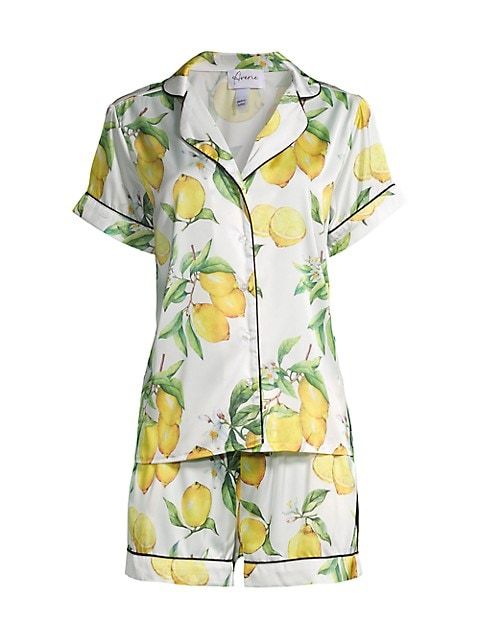 Two-Piece Citrus Print Short Pajama Set | Saks Fifth Avenue