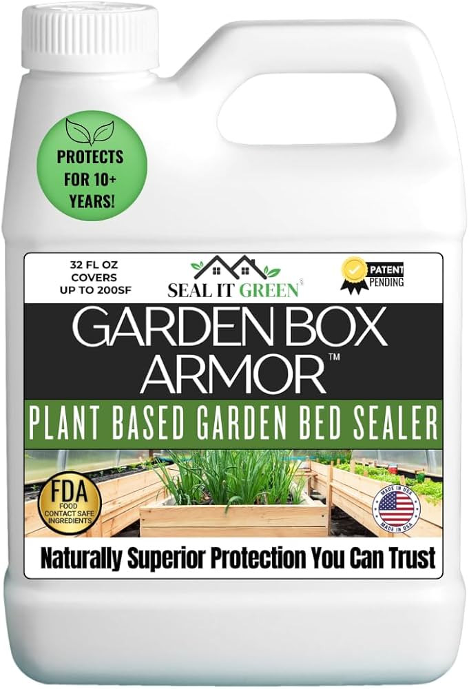 Garden Box Sealer | FDA Food Contact Safe Plant-Based Wood Sealant for Raised Bed, Planter & Pet ... | Amazon (US)