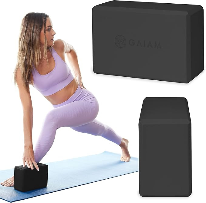 Gaiam Yoga Block - Supportive Latex-Free Eva Foam - Soft Non-Slip Surface with Beveled Edges for ... | Amazon (US)