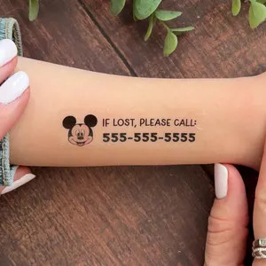 Child Safety Temporary Tattoo with Phone Number | Personalized Emergency Contact Tattoo for Kids ... | Etsy (Global)