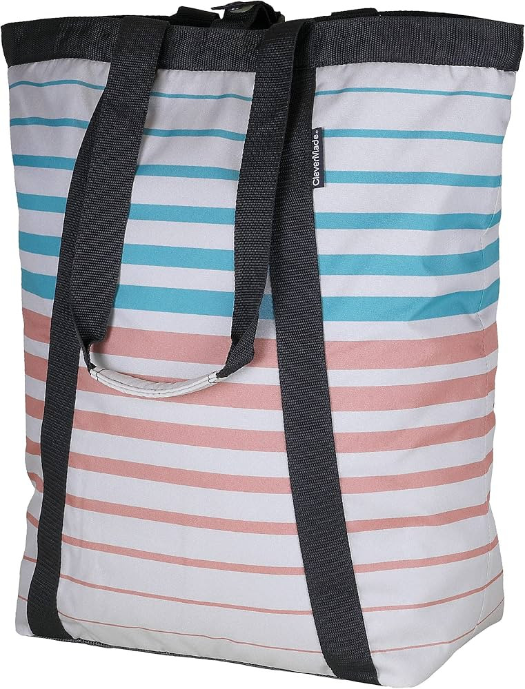 CleverMade Backpack-Beach-Tote with Mesh Bottom- Large Bag Great for Beach Days and Weekend Trips... | Amazon (US)