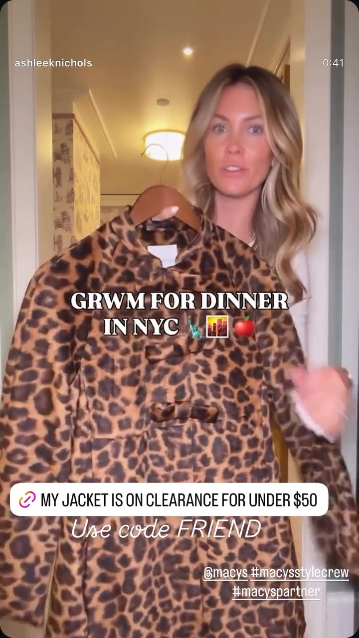 My leopard jacket is on clearance for under $50! Use code FRIEND @macys #macysstylecrew #macyspartner

#LTKSaleAlert #LTKOver40 #LTKPetite