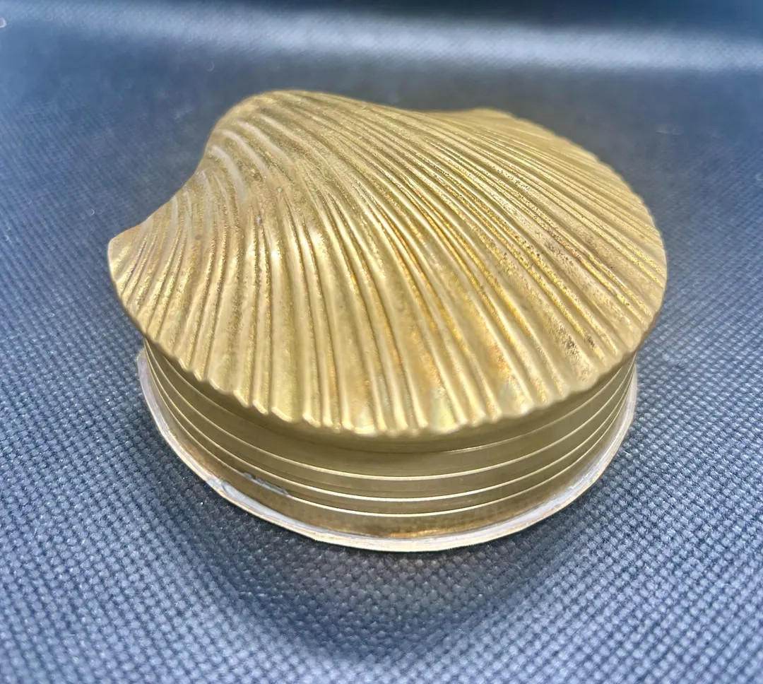 Vintage Brass Seashell Hinged Box: Trinket Storage | Etsy (US)