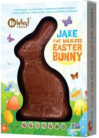 Jake the Milkless Bunny – Solid Milkless Chocolate Bunny (1 Bunny) – Easter – Vegan, Allerg... | Amazon (US)