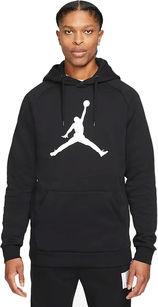 Nike Men's Air Jordan Pullover Hoodie Sweatshirt (Black/White/Jumpman Logo, Medium) | Amazon (US)