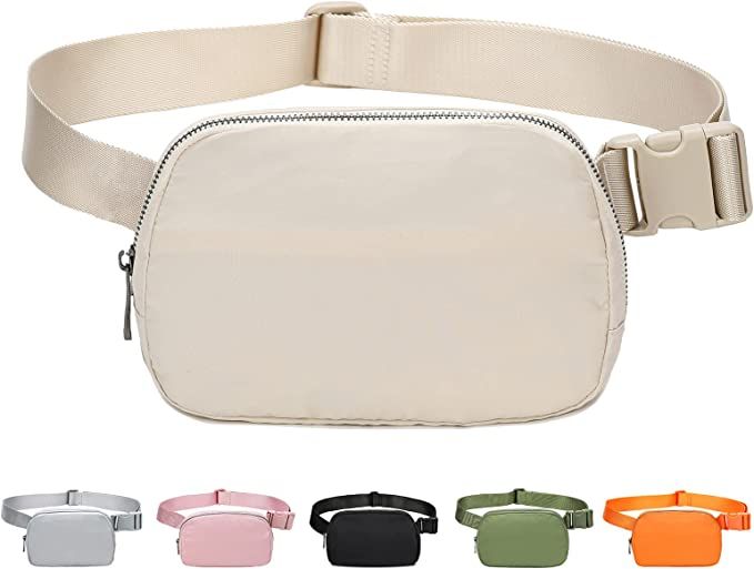 Amazon.com | Belt Bag for Women Unisex Fanny Packs with Adjustable Strap Small Crossbody Black Fa... | Amazon (US)