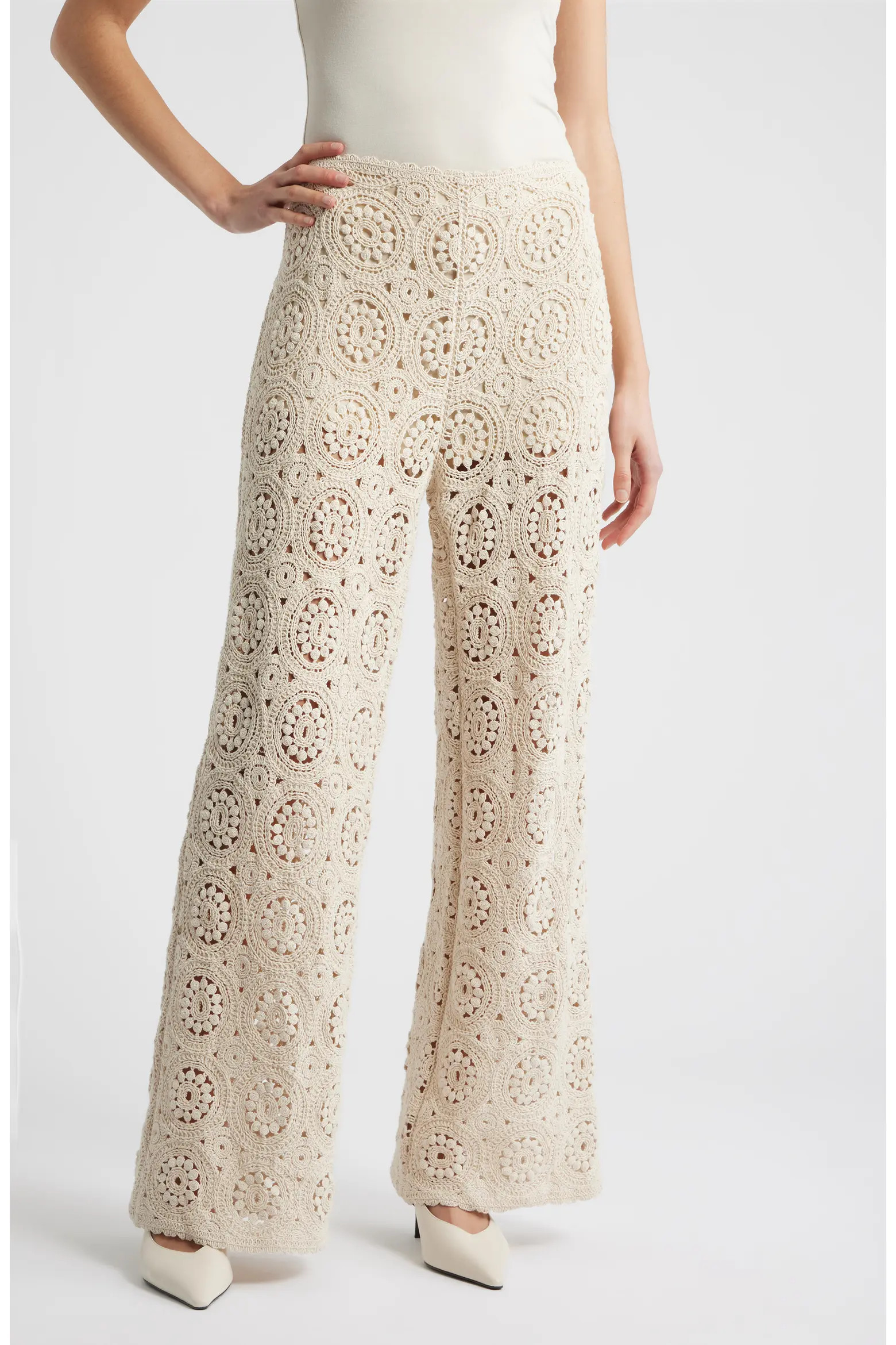 The Crochet Wide Leg Pants (Women) | Nordstromrack | Nordstrom Rack